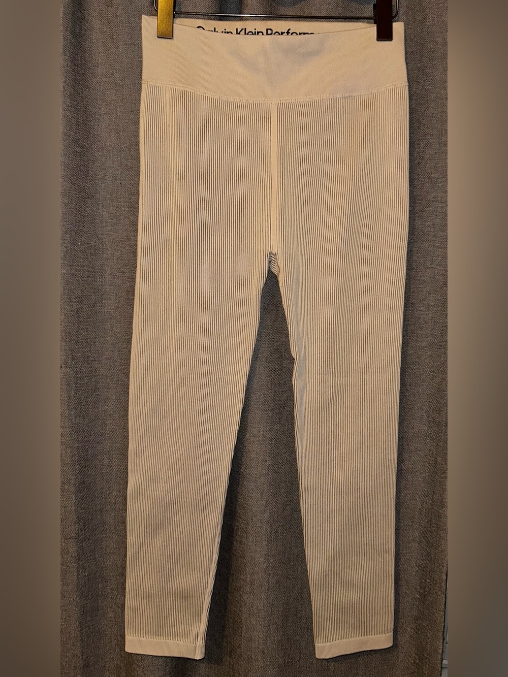 Women’s Calvin Klein High-Waist Cream Leggings